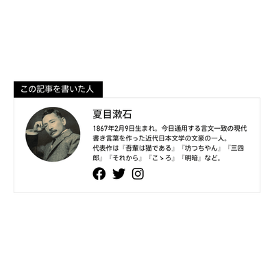 ブログ記事に投稿者プロフィールを実装するチュートリアル